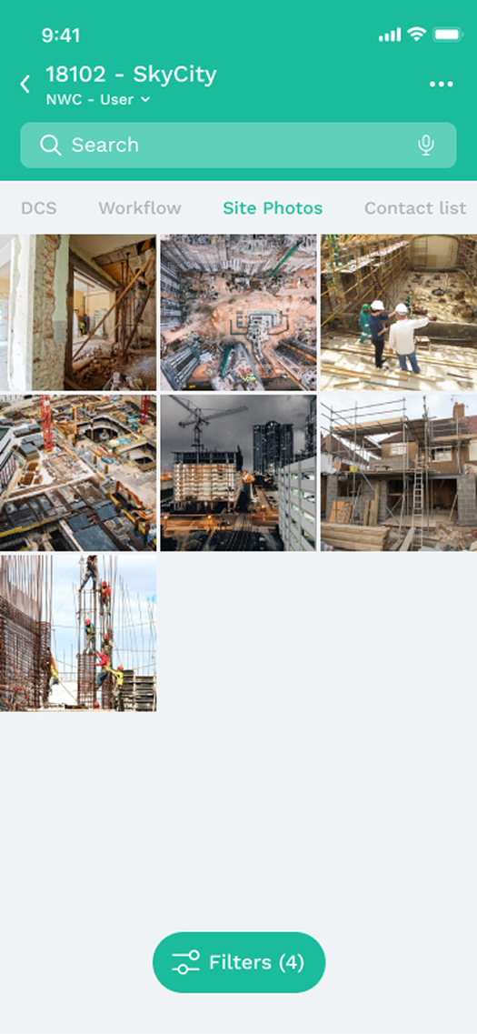 Filtered site photos